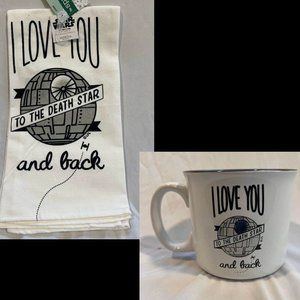 Star Wars I Love You to the Death Star and Back Mug and Towel Set